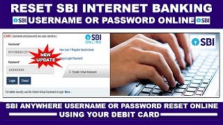 How to reset SBI Internet banking username amp password  New update 2019 [upl. by Tjon]