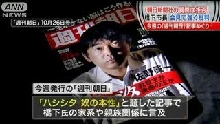 【橋下市長】朝日新聞は差別主義の不法団体部落・汚物記事で取材拒否 [upl. by Aprilette982]