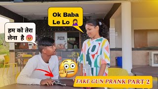 fake gun prank on cute girl 🥰 ranchi jail park fake gun ranchijharkhand funny prank 🤣🤣 [upl. by Bakemeier]