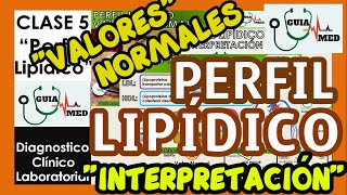 PERFIL LIPÍDICO VALORES NORMALES  GuiaMed [upl. by Lunseth]