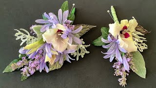 How To Make A Ladies Corsage And Matching Gents Buttonhole [upl. by Sydalg997]