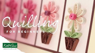 Paper Quilling For Beginners  Basic Shapes Tutorial  Make A Quilled Flower [upl. by Nomae139]