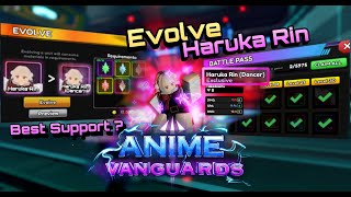 RobloxAnime Vanguards  Evolve Haruka Rin BEST Support Unit  YukiSw [upl. by Nuahsel]