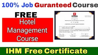 Free Online Hotel Management Course with Certificate  Free Hospitality Courses Online [upl. by Nosneb]