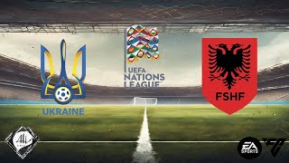 Ucrânia x Albânia  1 Rodada UEFA Nations League  EA FC [upl. by Yodlem]