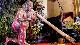 Traditional Aboriginal Didgeridoo Creation Song  Lewis Burns  Heart amp Mind Festival didgeridoo [upl. by Adaiha964]