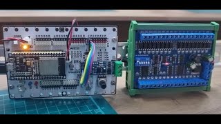 N4D3E16 with Arduino ESP32 3 serial ports rs485 communication 16DI 16DO RS485 Modbus RTU Remote IO [upl. by Ralat]