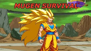 Mugen Survival Mode with Super Saiyan 3 Goku [upl. by Thad]