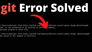 git Is Not Recognized as an Internal or External Command Operable Program or Batch File [upl. by Prober]