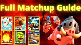 Royal Hogs Royal Recruits ULTIMATE DECK GUIDE  10 Different Matchups [upl. by Cole]