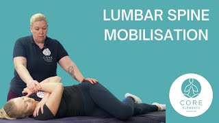 Lumbar Spine Mobilisation  jointmobility mobilization [upl. by Esiuqram222]