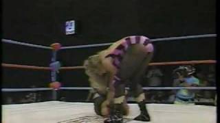 WENDY RICHTER VS THE DAZZLER WRESTLING FOR AWA IN 1988 POWW WRESTLING [upl. by Vasileior686]