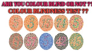 Colour blind TestIshihara test  Colour blindness  Colour blind Test book  Are you colour blind [upl. by Blinny933]