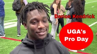 Derion Kendrick interview at UGAs Pro Day [upl. by Rehctelf359]