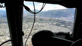 Lufthansa Cargo MD11 Cockpit Approach and Landing QUITO [upl. by Ahsyad426]