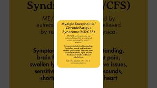 Myalgic Encephalitis Chronic Fatigue Syndrome [upl. by Zippora]