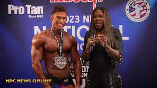 2023 NPC Nationals Mens Physique Overall Dmytro Horobets Interview [upl. by Silohcin]