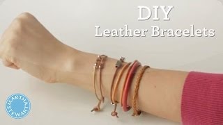 DIY Bohemian Leather Bracelet  Martha Stewart [upl. by Schnorr775]