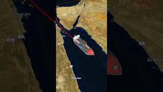 Israel to Yemen cargo ship route cargoship 10millionveiws foryourpage viralshort [upl. by Ellenohs]