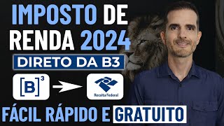 COMO DECLARAR AÇÕES NO IMPOSTO DE RENDA 2024 GRATUITO  LUCROS AÇÕES DIVIDENDOS E JCP  IRPF 2024 [upl. by Ahtinak280]