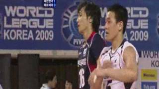 2009 FIVB World League Korea vs Serbia Part 6 [upl. by Aimahc]