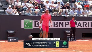 Italian Open 2024 Stefanos Tsitsipas vs Cameron Norrie  Tennis Highlights [upl. by Enelehs]