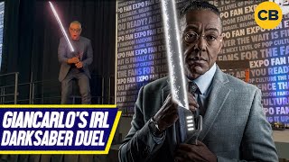 Giancarlo Esposito IRL Darksaber Duel Slays at Fan Expo [upl. by Aldredge]