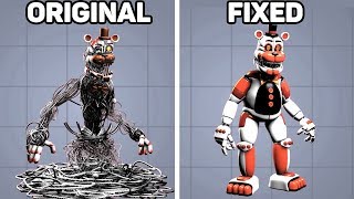 Fixed VS Original Animatronics in Five Nights at Freddys 4 [upl. by Attemaj320]