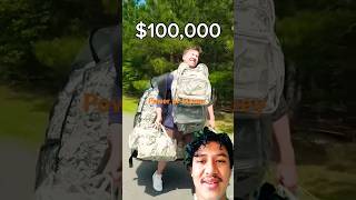 Power of Money 🤑💰shorts funny comedy backpack runner [upl. by Anaic]