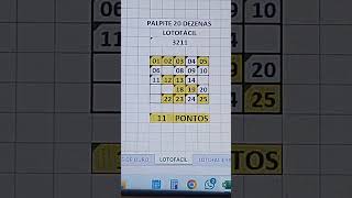 lotofacil  3211resultado 11 pts [upl. by Etnaled]