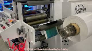 FPL3206 Flexo Printing Machine For 4 Color Boarding Pass Printing Test [upl. by Sandberg410]