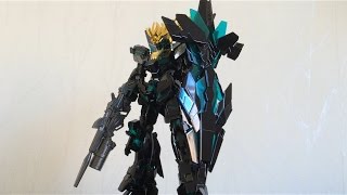 HGUC 1144 Unicorn Gundam 02 Banshee Norn Destroy Mode Green Frame Titanium Finish Ver — 360° [upl. by Henryetta]