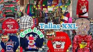 Ya llegaron 🤩 SUÉTERES NAVIDEÑOS CON LUZ 😱 Económicos y Tallas XXL 🤯 Cerca del Zócalo [upl. by Eeralih534]