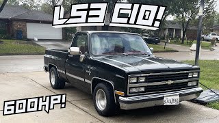 600HP LS3 Squarebody C10 Trailer [upl. by Ehcor]