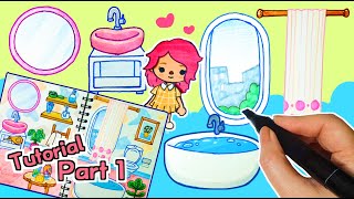 How to draw Bathroom Part 1 Toca Life World DIY  Toca Boca [upl. by Ynatil958]