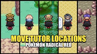 Pokemon Radical Red 41  All Move Tutor Locations [upl. by Aurita]