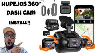 HUPEJOS 360° Dash Cam 4 Channel Camera REVIEW [upl. by Vacla]