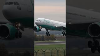 RARE Flynas A330 Landing in Brussels Airport aviation planespotting [upl. by Lleoj]