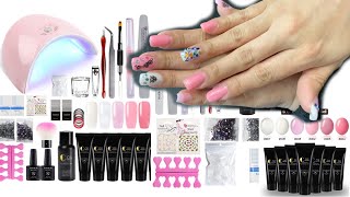 Beginner At Home Nails POLYGEL NAILS TUTORIAL COSCELIA [upl. by Anilejna]