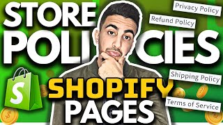 How To Add Store Policies And Legal Pages On Shopify [upl. by Mozes]