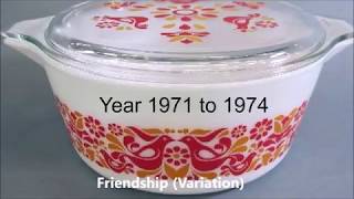 Pyrex Patterns Through The Years 1968  1986 Part 3 Made in the USA Pyrex Vintage [upl. by Omsare]