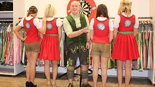 Darts Weltmeister Michael van Gerwen in Lederhosen bei Trachten Angermaier [upl. by Bromley]