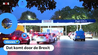 Lange rijen bij tankstations in het Verenigd Koninkrijk [upl. by Ordisy474]