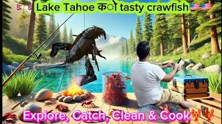 नेपाली छाेराे Lake Tahoe घुम्देे माछा मार्देे Crawfish Catch Clean amp Cook bluesky4su [upl. by Allix42]