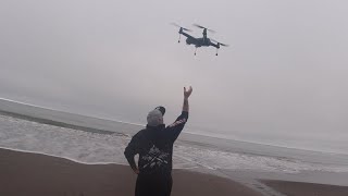 Epic winter Drone mission at the Local beach [upl. by Valentino]