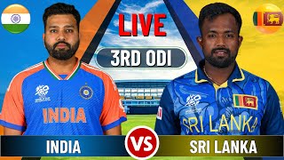 Live India vs Sri Lanka 3rd ODI  IND vs SL Live Cricket match Today [upl. by Annitsirhc]