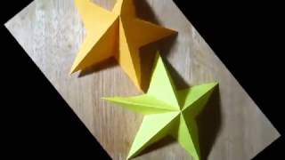 3D Ulduz düzəldirəm Kiriqami Make a star 3D Kirigami [upl. by Haimorej]