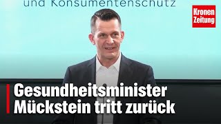 Gesundheitsminister Mückstein erklärt seinen Rücktritt  kronetv NEWS [upl. by Hadwin]