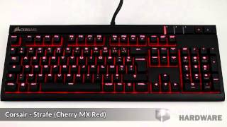 Clavier Corsair Strafe MX Red  rétroéclairage et présentation rapide [upl. by Nrehtak]