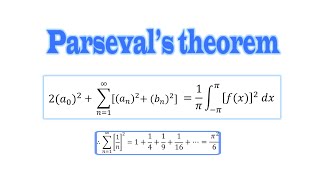 푸리에급수 5편 Parseval 정리 급수 전개 ver [upl. by Nedlog]